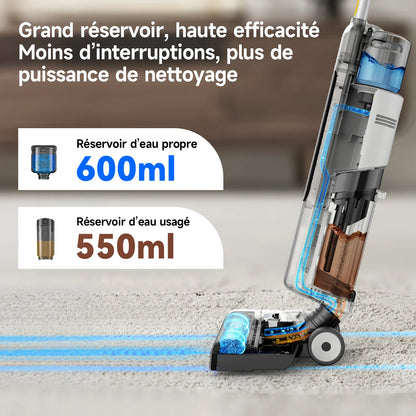 Aspirateur eau et poussière sans fil multi-surfaces