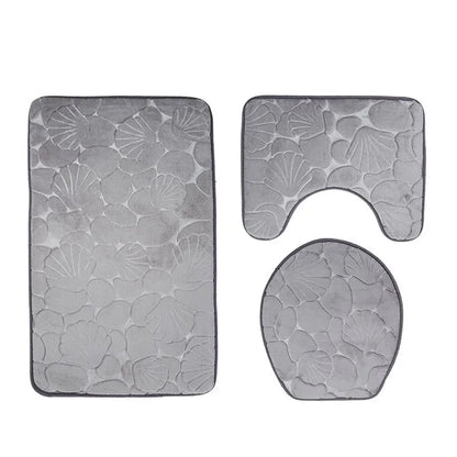 Lot de 3 Tapis de Bain Doux et Antidérapants