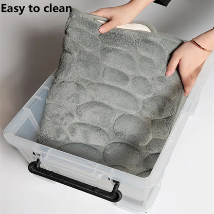 Lot de 3 Tapis de Bain Doux et Antidérapants