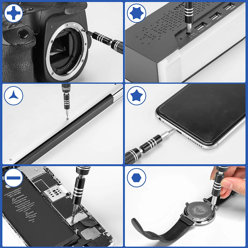 Kit de tournevis magnétique professionnel de précision 122 pièces