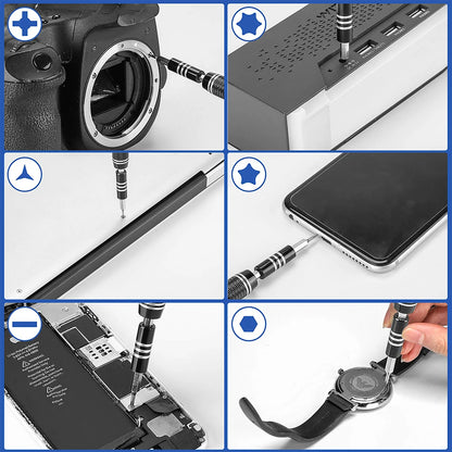 Kit de tournevis magnétique professionnel de précision 122 pièces