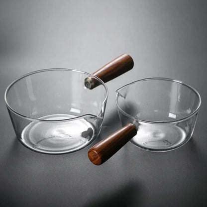 Casserole en verre transparent résistant aux hautes températures
