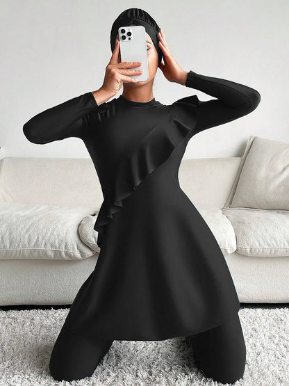 Burkini imprimé fleuri en 3 pièces