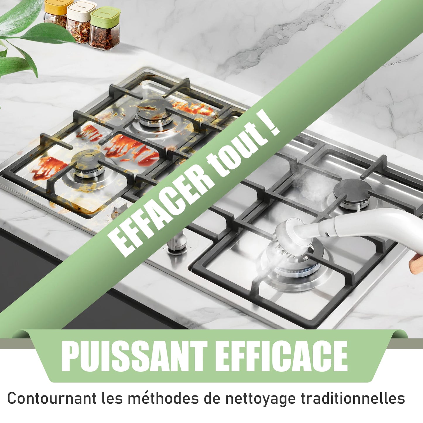 Nettoyeur vapeur portatif avec poignée 1500W