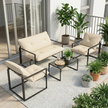 Salon de jardin extérieur 4 pièces