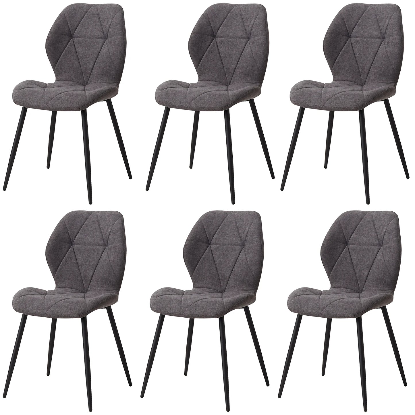 Ensemble de chaises en tissu de lin