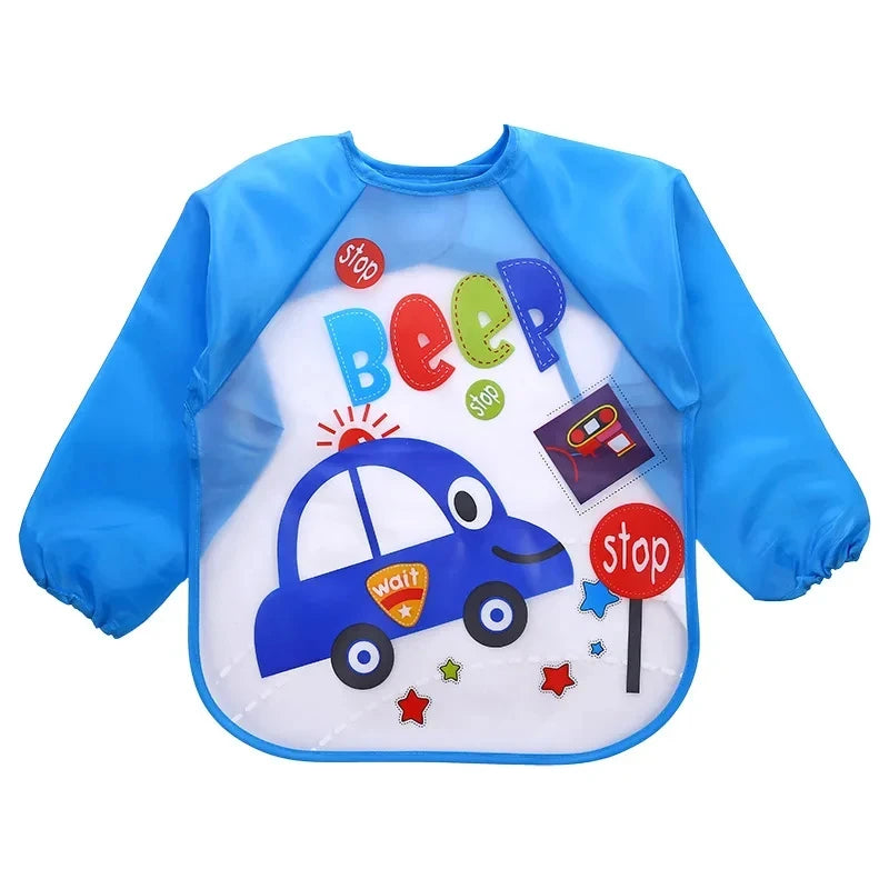 Bavoir imperméable à manches longues