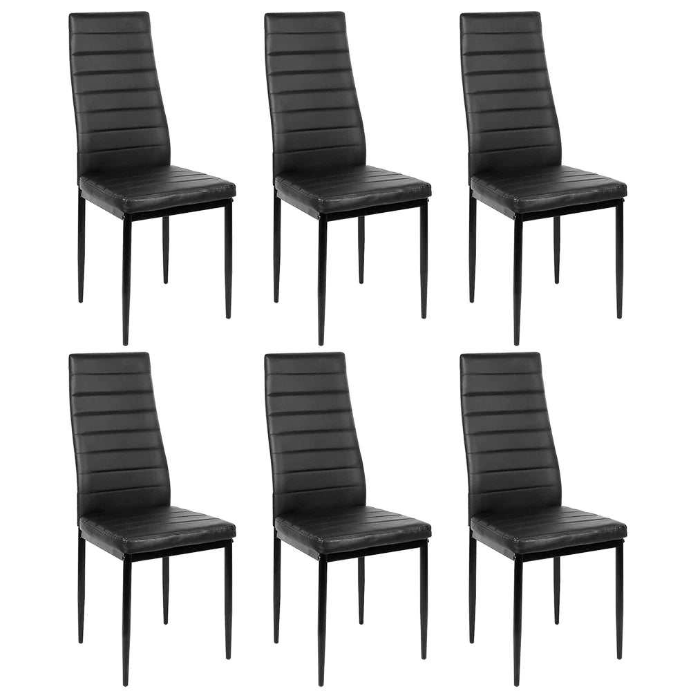 Ensemble de 6 chaises rembourrées avec dossier haut