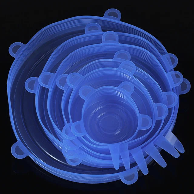 Lot de 6 Couvercles de Bol Universels en Silicone