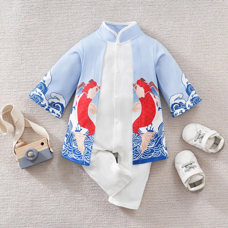 Body en coton à manches longues pour bébé (motif manga)