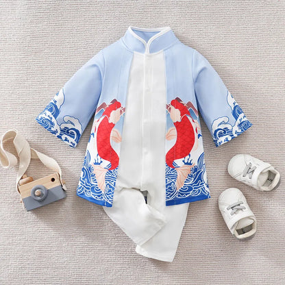 Body en coton à manches longues pour bébé (motif manga)