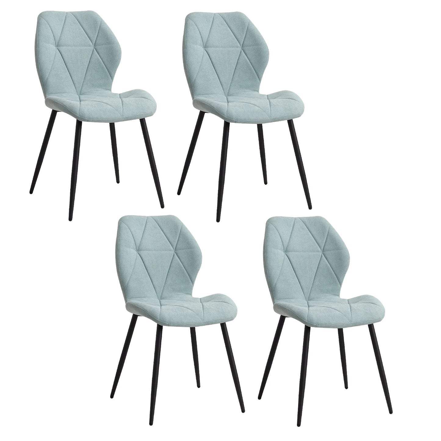 Ensemble de chaises en tissu de lin