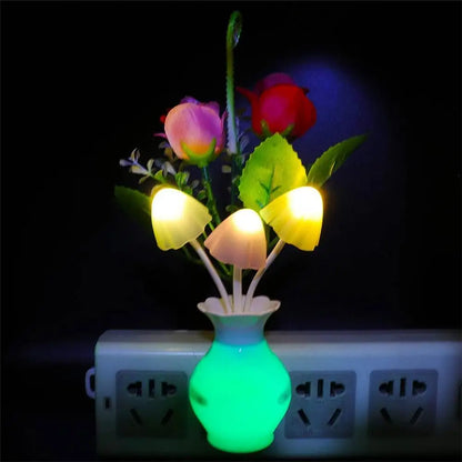Veilleuse LED en forme de rose