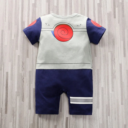 Combinaison d’été à manches courtes en coton pour bébé (motif manga)