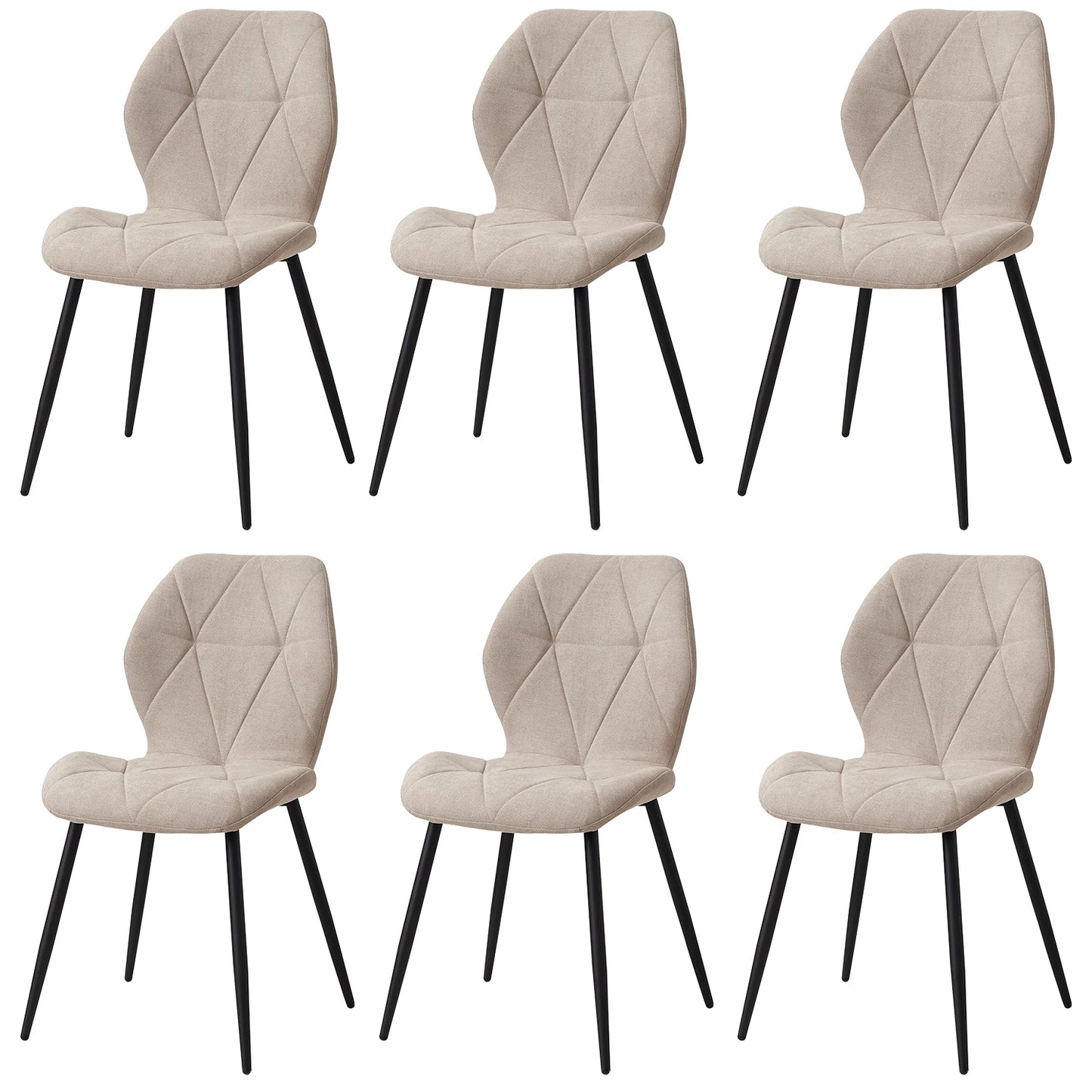 Ensemble de chaises en tissu de lin