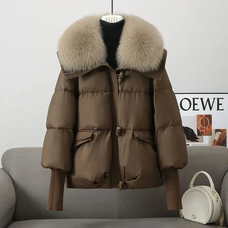 Parka à col en fourrure