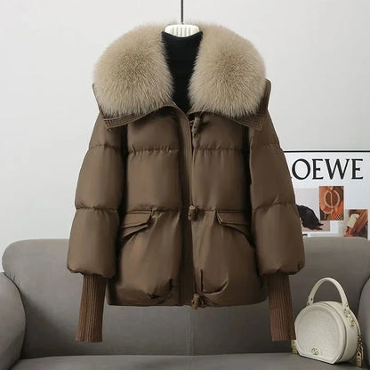 Parka à col en fourrure