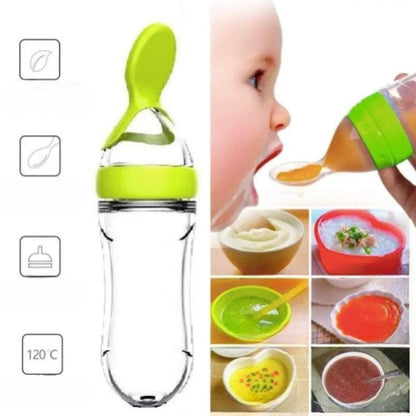Silicone Squeeze Baby Bottle for Newborn