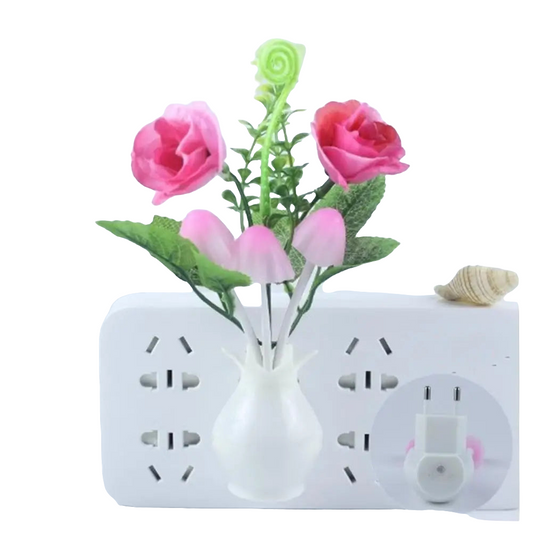 Veilleuse LED en forme de rose