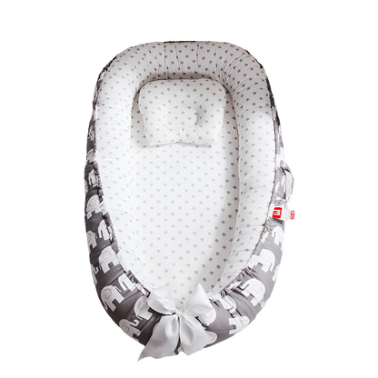 Lit nid pour bébé avec oreiller 85x50cm