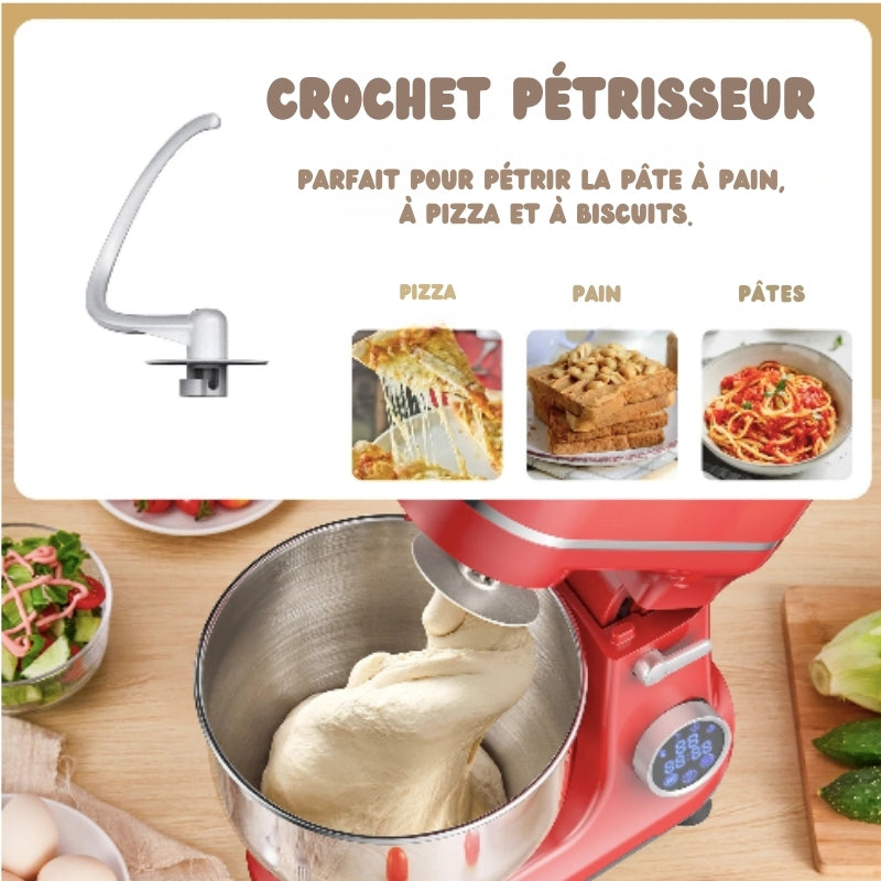 Robot pâtissier 1200 W 11 vitesses avec écran OLED numérique