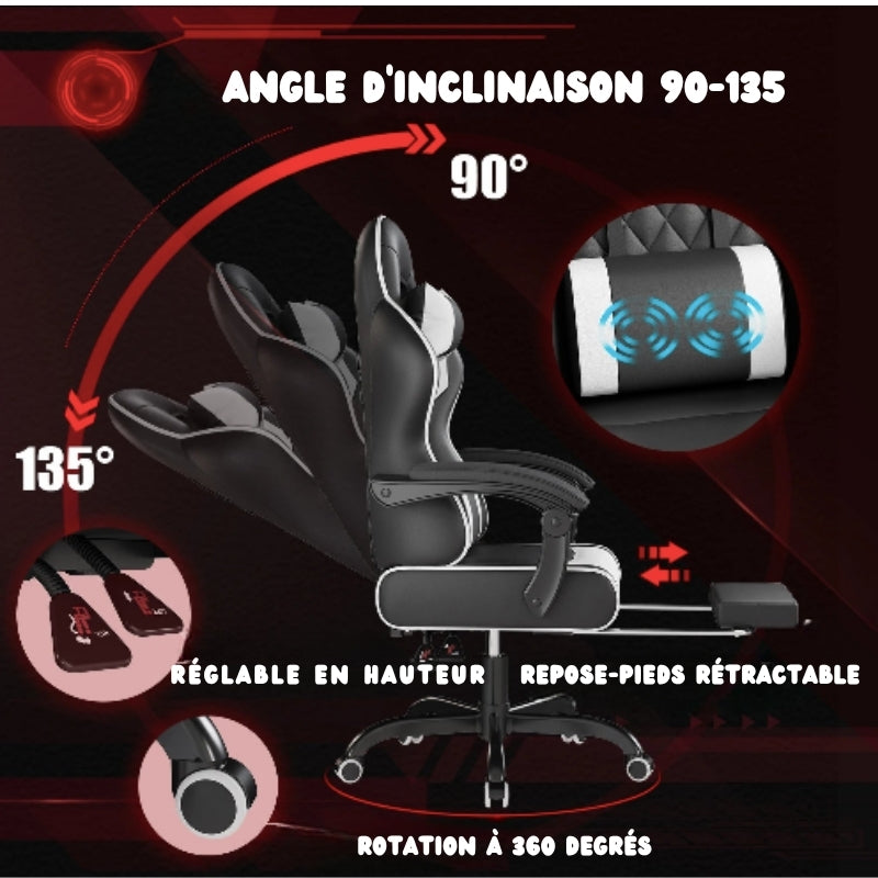 Chaise de jeu massante et réglable