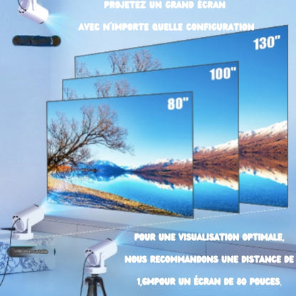 Projecteur portable Android 8000 lumens