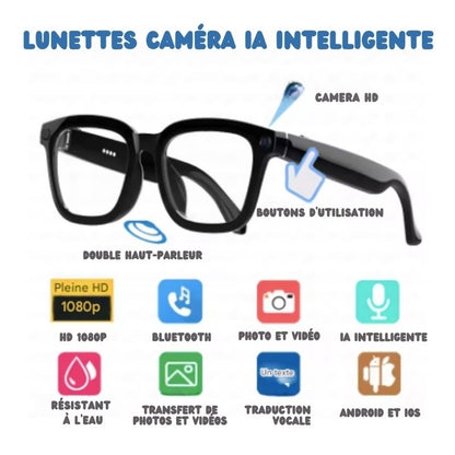 Lunettes Intelligentes avec Caméra 8MP