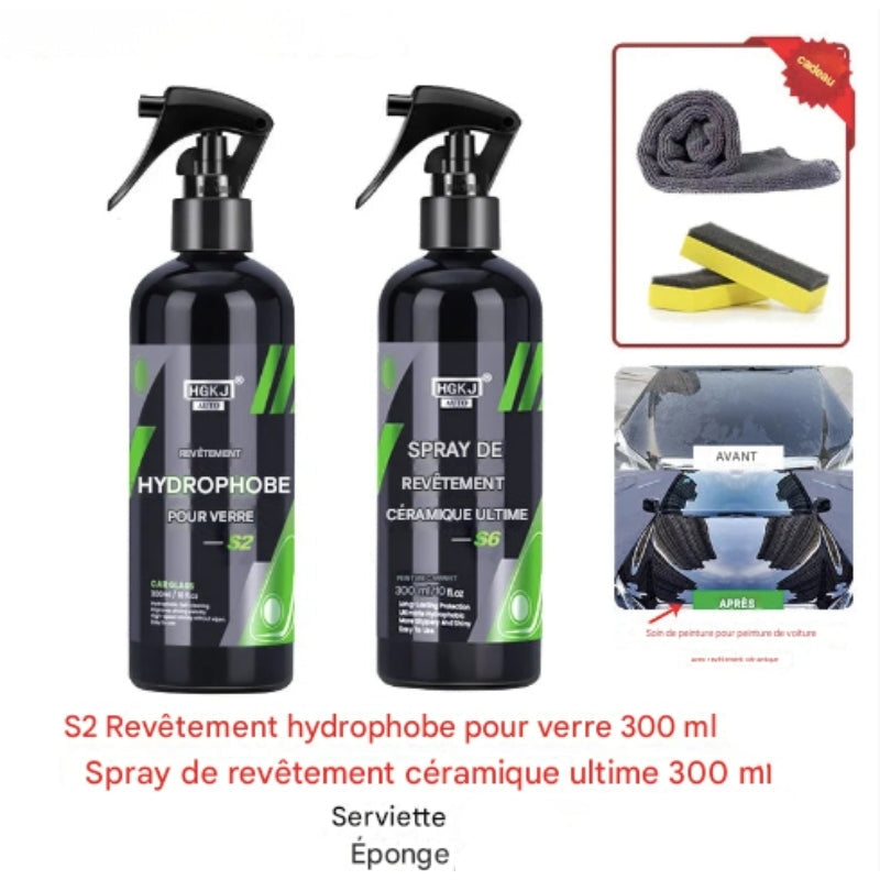 Kit spray imperméabilisant + céramique pour voiture