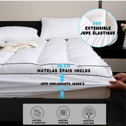 Surmatelas hypoallergénique et respirant