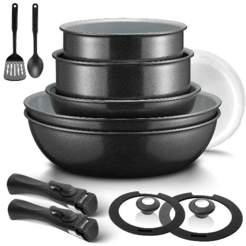 Ensemble de 13 pièces de casseroles et poêles avec revêtement céramique