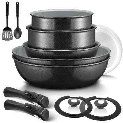 Ensemble de 13 pièces de casseroles et poêles avec revêtement céramique