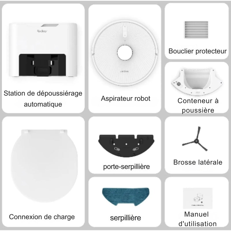Aspirateur robot R10 3-en-1 – 4000 Pa