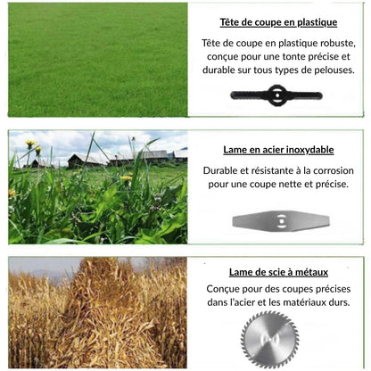 Tondeuse à gazon électrique sans fil + 2 batteries