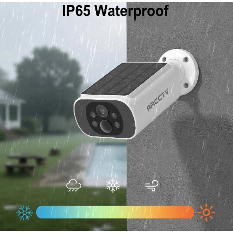 Caméra de surveillance extérieure solaire